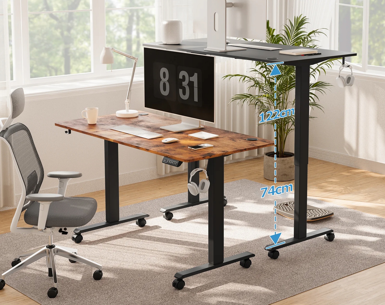 Płynna regulacja wysokości – od siedzenia do stania