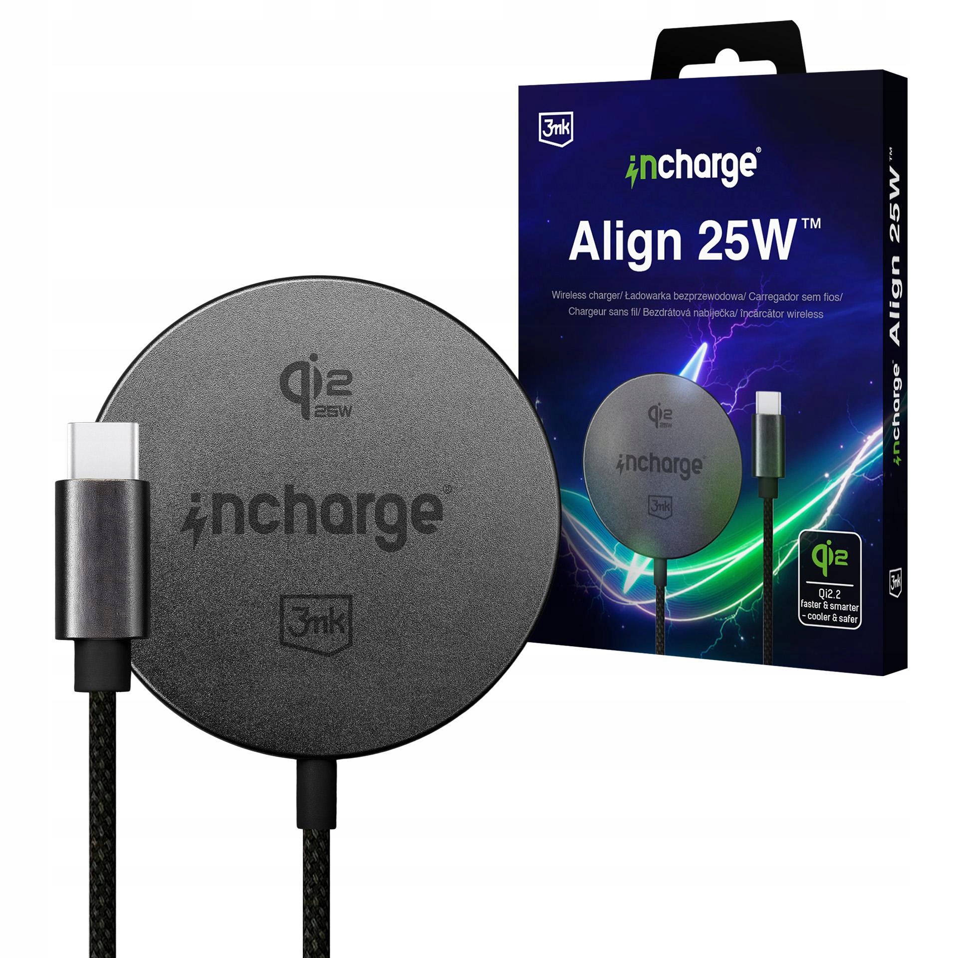 3mk incharge Align Qi2.,2 25W dla Apple – Szybkie i wygodne ładowanie