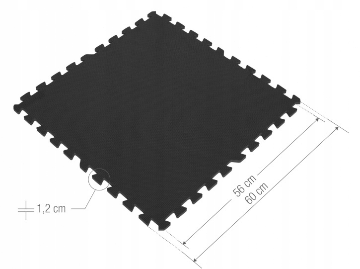 Grubość maty 1,2 cm – Komfort dla osób wrażliwych na stłuczenia