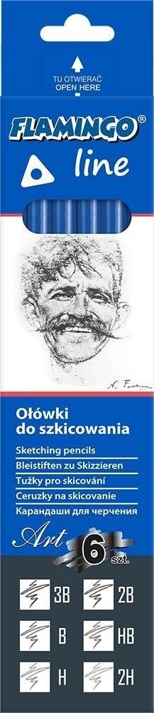 Ołówki do szkicowania 6szt 3B-2H – Idealne do rysowania i szkicowania