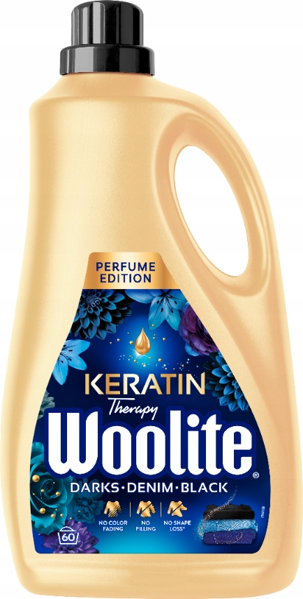 Płyn do prania Woolite Ciemne Kolory & Jeans z keratyną – Ochrona i świeżość dla Twoich ubrań