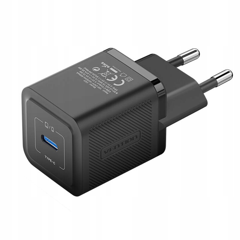 Ładowarka sieciowa Vention FEPB0-EU USB-C 20W GaN – Szybkie ładowanie w zasięgu ręki
