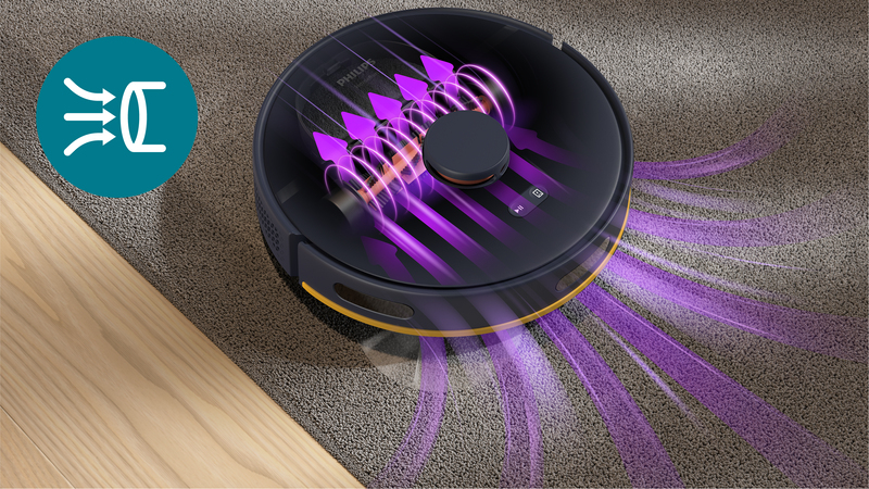 Dwukrotnie większa moc ssania dla skutecznego czyszczenia