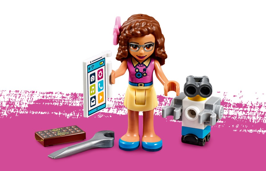 Zawartość zestawu: Minilaleczka Olivia i robot Zobo