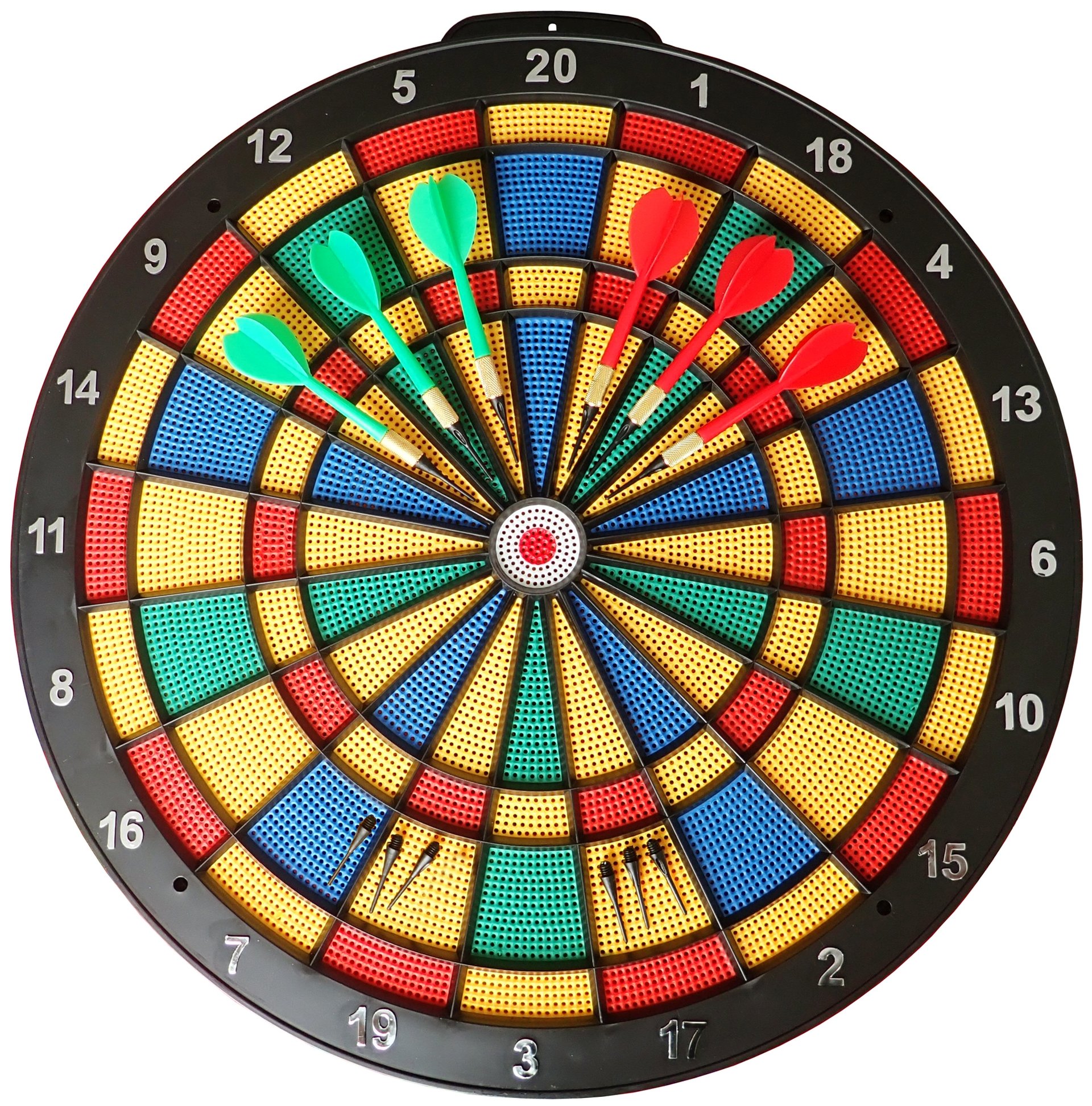 Zestaw Tarcza Soft Perforowana Dart Gra w Rzutki Lotki KUBISPORT 45 cm – Idealna do gry w rzutki