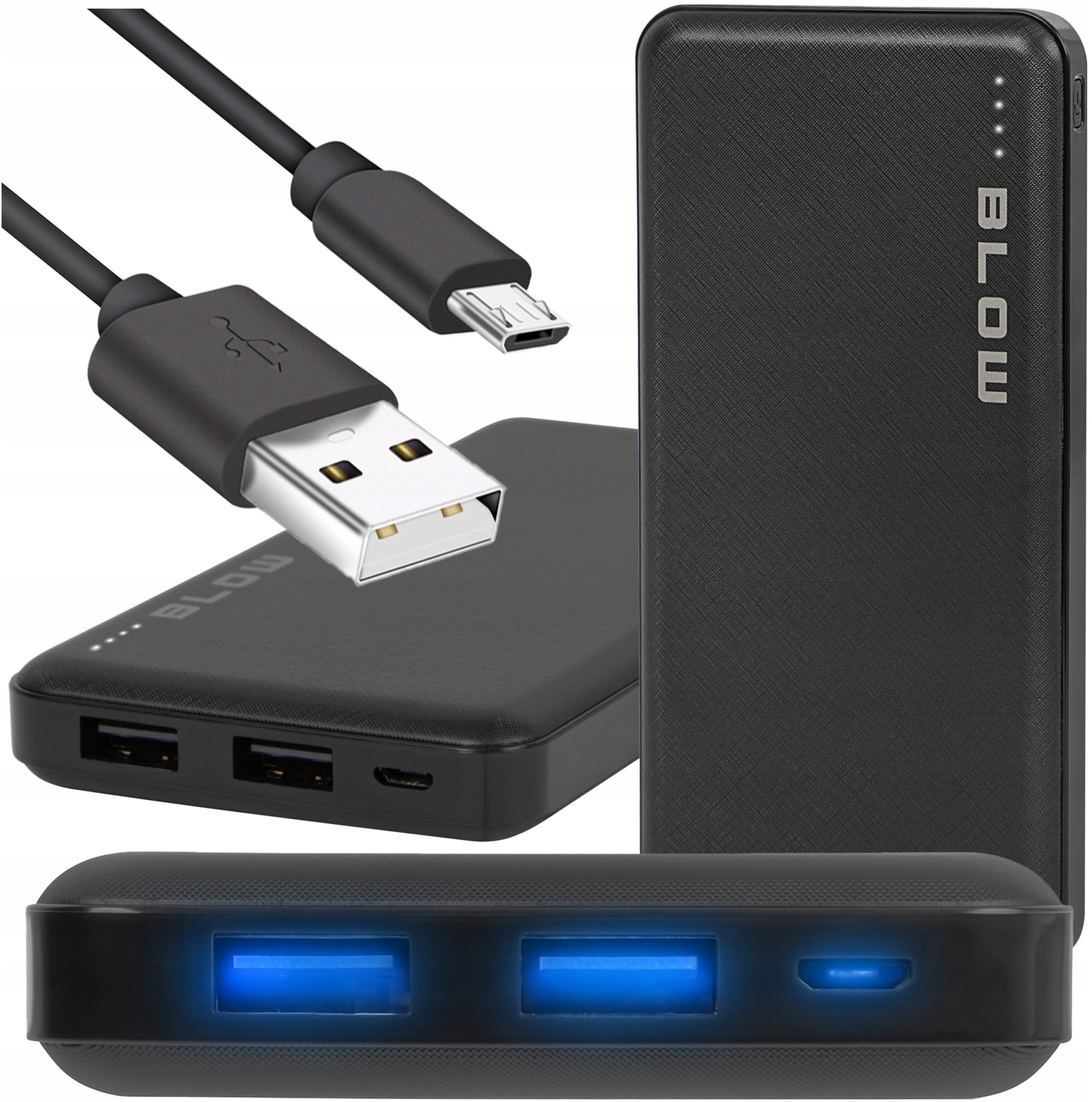 Power Bank 10000mAh PB10A CZARNY – Niezawodne źródło energii w podróży