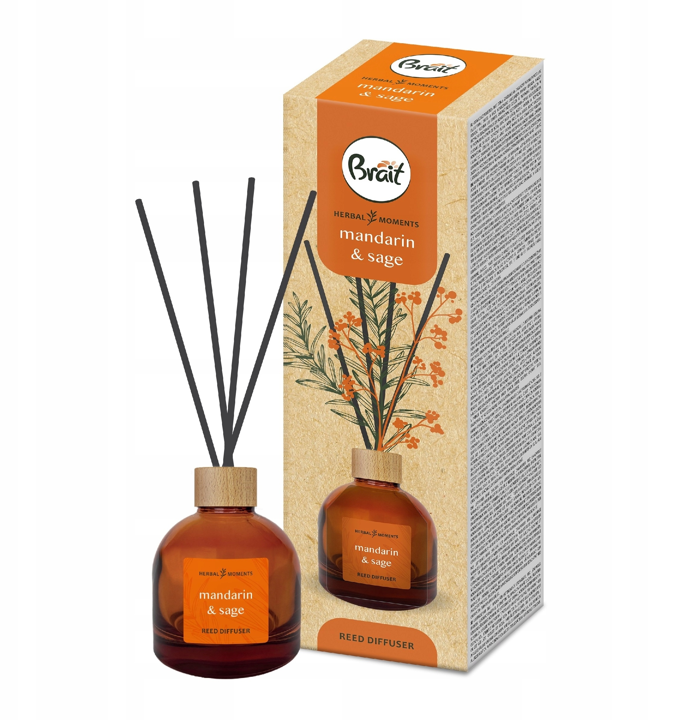 Brait Herbal Moments Mandarynka Szałwia – Odświeżacz powietrza w eleganckiej formie