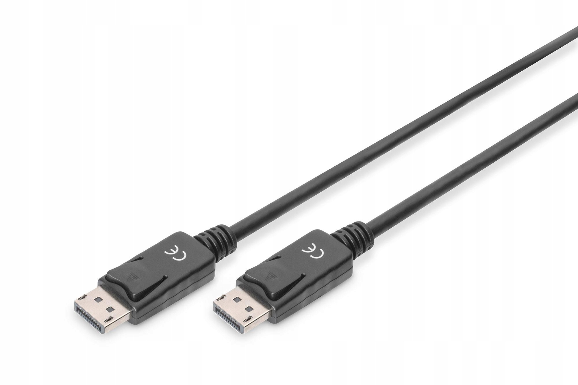 Kabel DisplayPort 2m czarny (AK-340100-020-S) – Idealne połączenie dla Twojego komputera