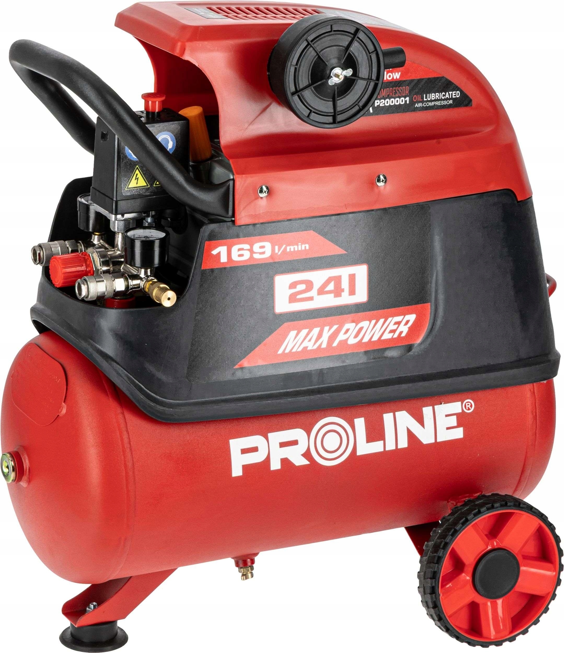 Kompresor olejowy 24L PROLINE P200001 – Wydajność i niezawodność w Twoim warsztacie