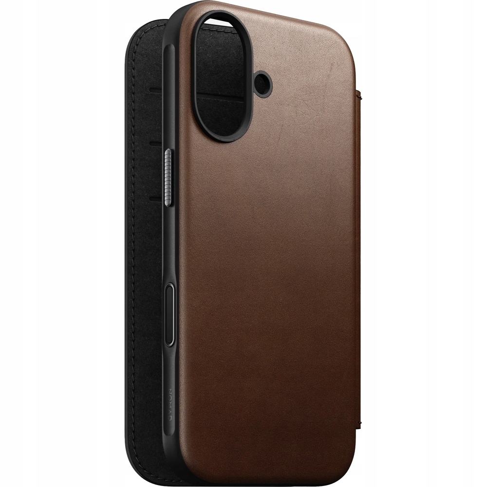 NOMAD Modern Leather Folio – Skórzane etui do iPhone 17 kompatybilne z MagSafe