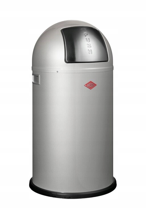 Kosz na śmieci srebrny 50l Pushboy Wesco – Elegancja i funkcjonalność w jednym