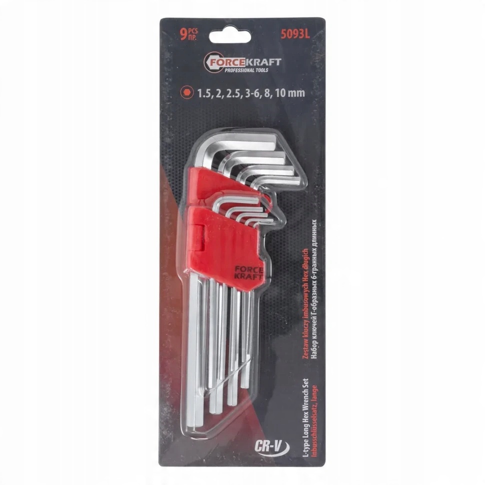 Szeroki zakres rozmiarów kluczy (1.5-10mm)