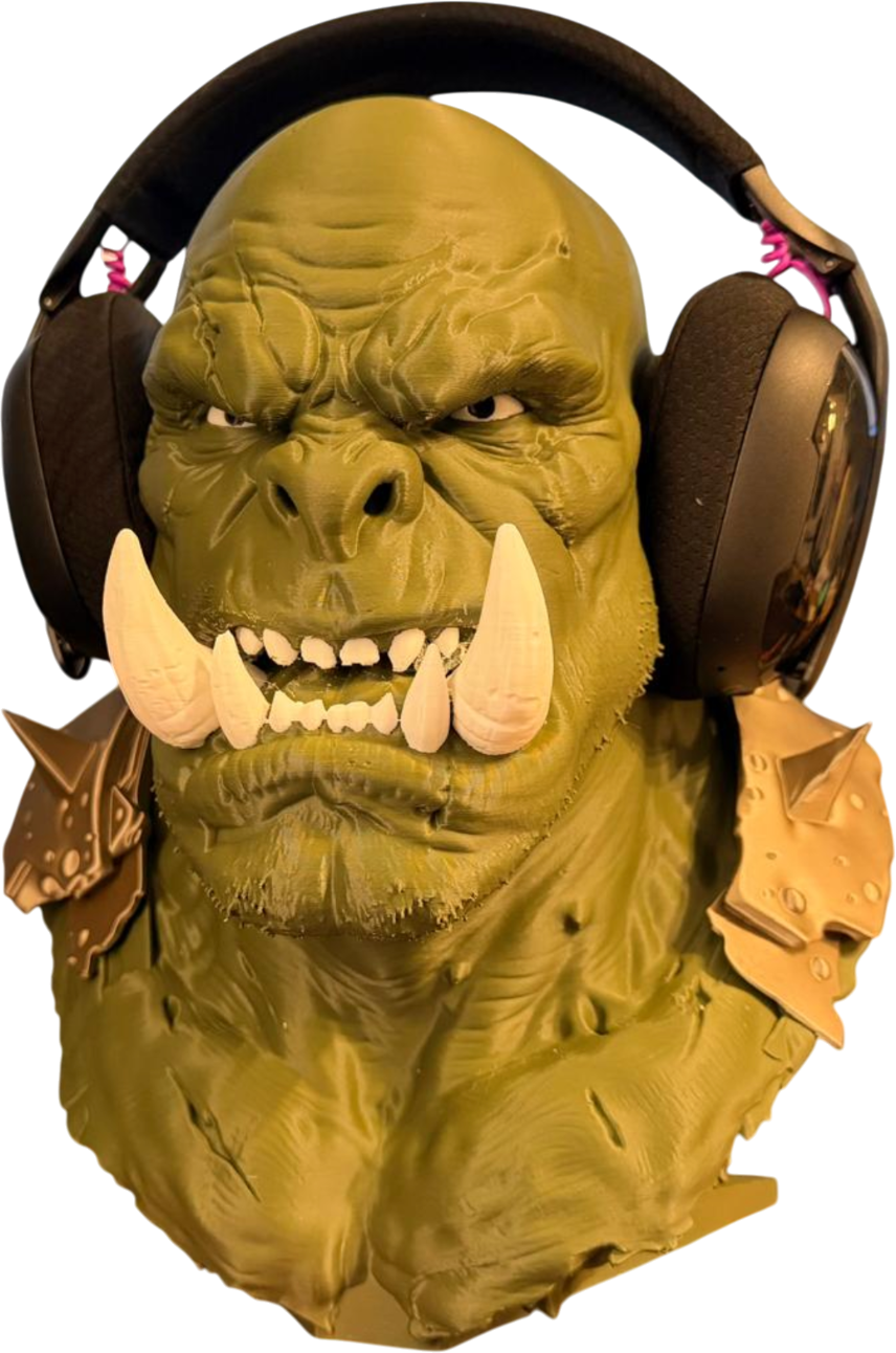 Realistyczny Stojak na Słuchawki Ork 27cm – Idealny dla fanów fantasy