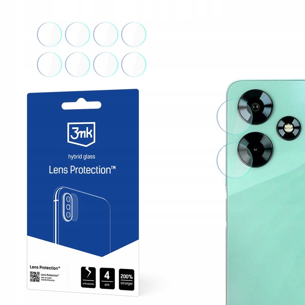 Zestaw zawiera 4 sztuki szkła ochronnego