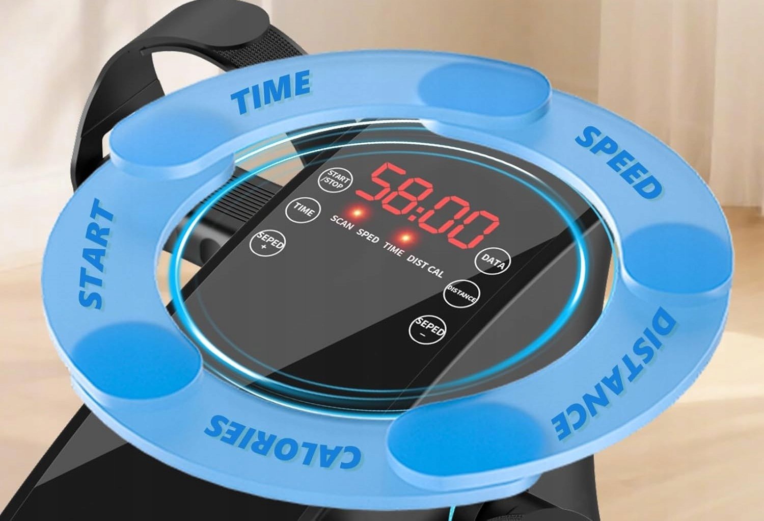 Przejrzysty wyświetlacz LCD i pilot zdalnego sterowania – Wygodne sterowanie treningiem