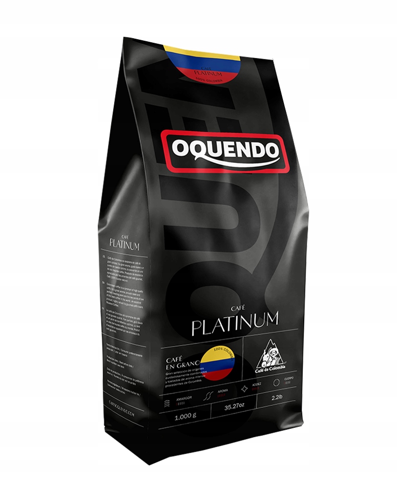 Kawa ziarnista Oquendo Colombia Platinum 1 kg – Doskonały wybór dla miłośników kawy