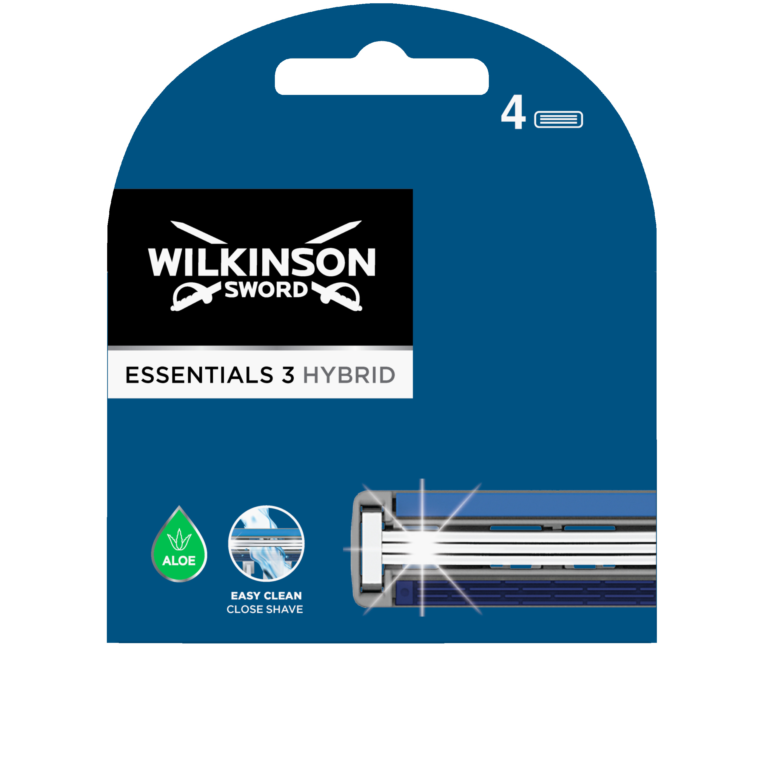 WILKINSON Essentials 3 Hybrid 4 wkłady do golenia – Doskonałe golenie dla każdego