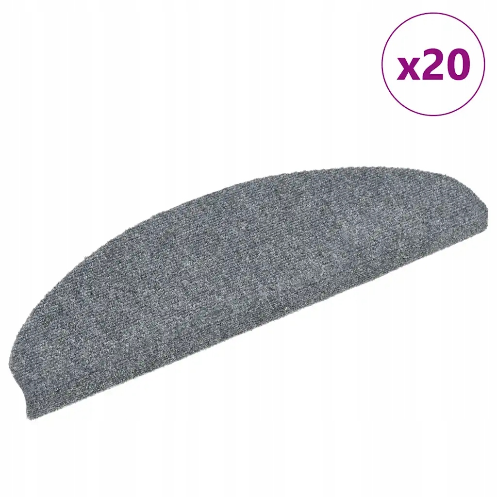 Maty na schody samoprzylepne 20 szt. Jasnoszary 65x21x4 cm – Bezpieczeństwo i styl w Twoim wnętrzu