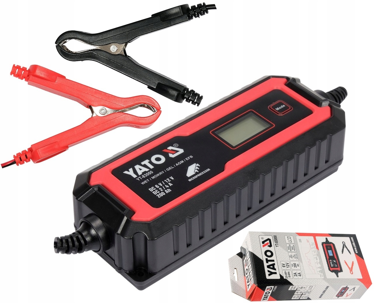 Yato YATO PROSTOWNIK ELEKTRONICZNY 6V/2A, 12V/4A – Inteligentne ładowanie akumulatorów