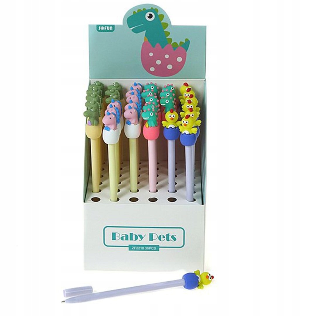 Długopis z ozdobną końcówką - jajko (36szt) – Wyjątkowy wybór do biura