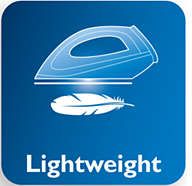 Optymalna waga ułatwia przesuwanie żelazka po ubraniach