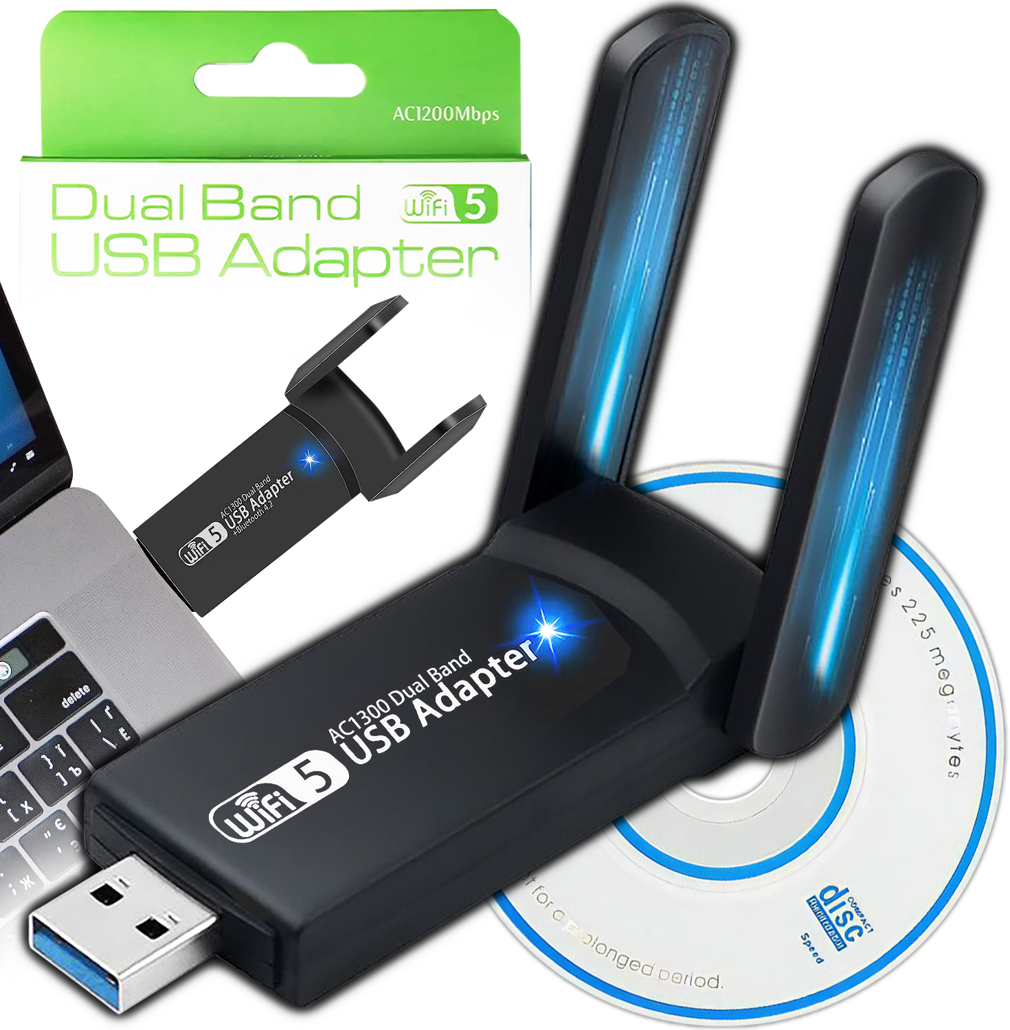 ADAPTER WIFI 1300Mbps WD-4605AC – Szybkie połączenie bezprzewodowe