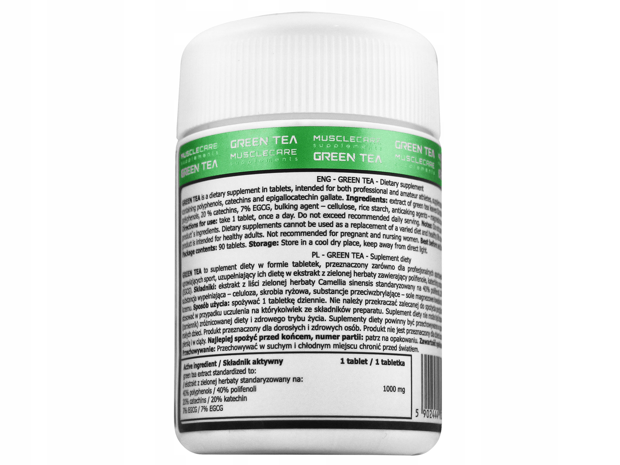 Skład i dawkowanie Muscle Care Zielona Herbata*
