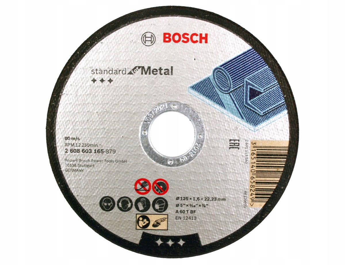 Tarcza tnąca Bosch Standard for Metal 125 x 1,6 mm – Wydajność i precyzja cięcia