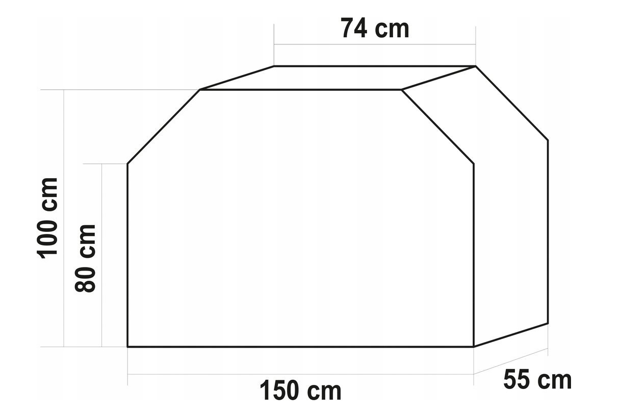 Pokrowiec na grilla 150 x 55 x 100 cm T99762 – Ochrona Twojego grilla przez cały rok