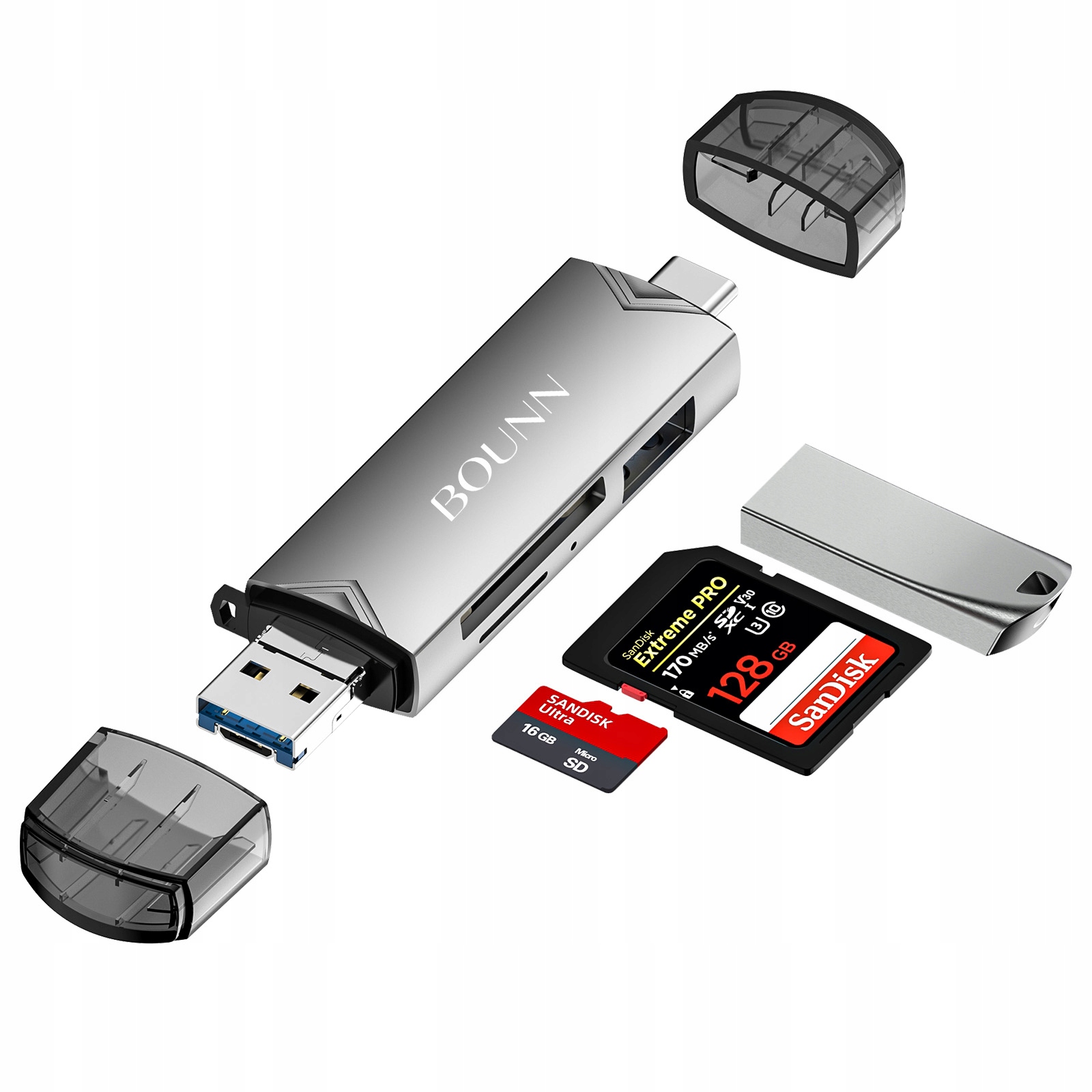 Kompaktowy hub USB-C / USB 3.0 / micro USB 3w1