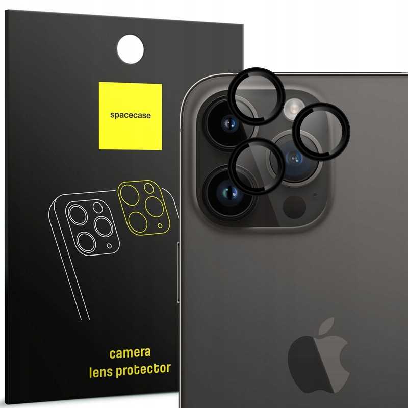 Szkło hartowane na aparat SPACECASE Camera Ring do iPhone 14 Pro/Pro Max – Doskonała ochrona dla Twojego aparatu