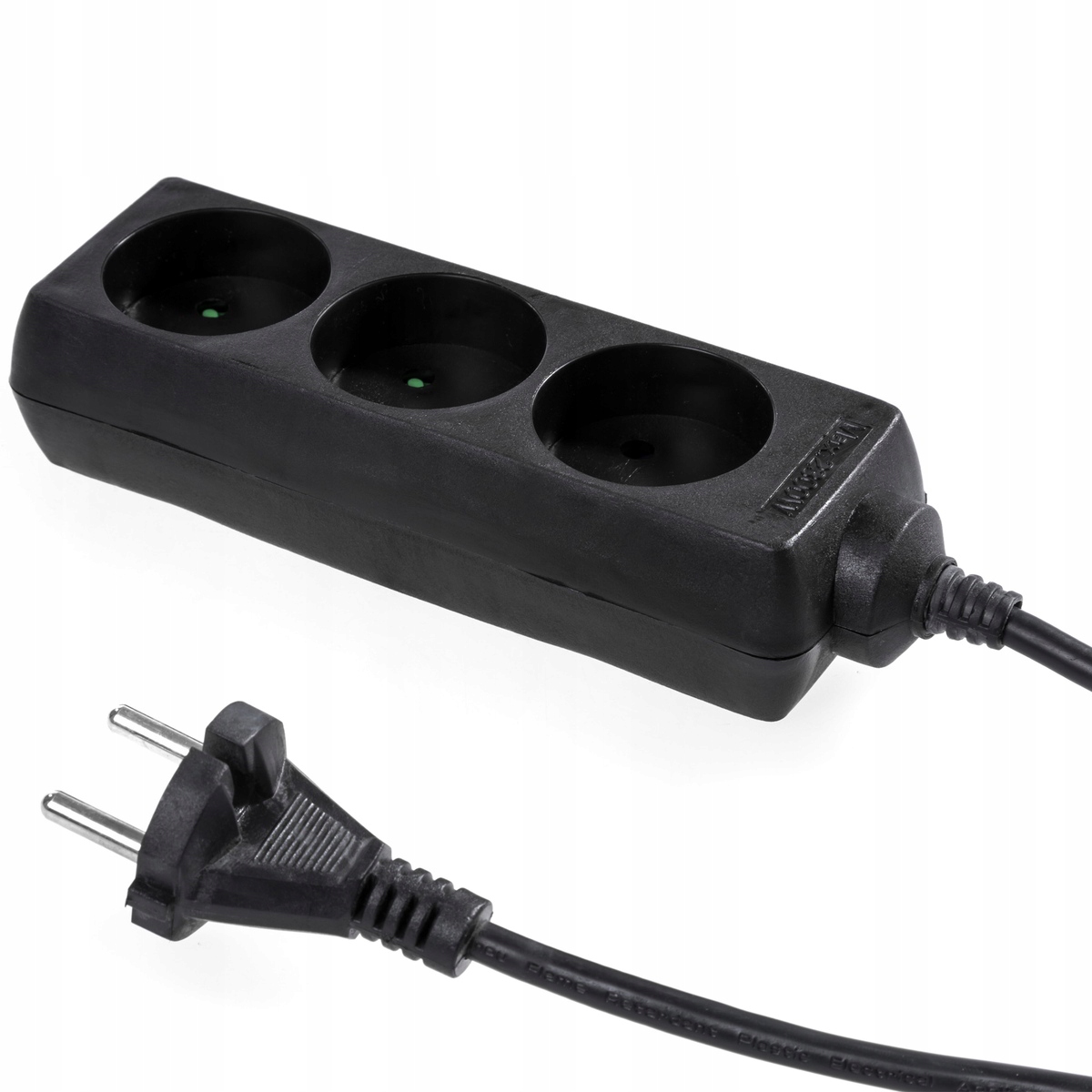 Przedłużacz elektryczny Listwa zasilająca na 3 gniazda 2P czarna 5m ECO* PLASTROL – Niezawodne zasilanie w Twoim domu