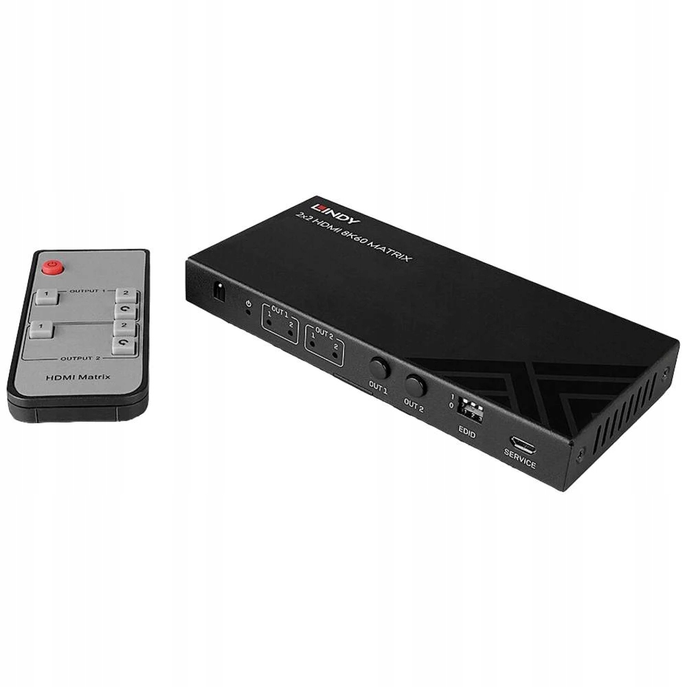Adapter USB Lindy Adap Lindy 2x2 HDMI 8K60 Matrix – Wydajność i wszechstronność w jednym