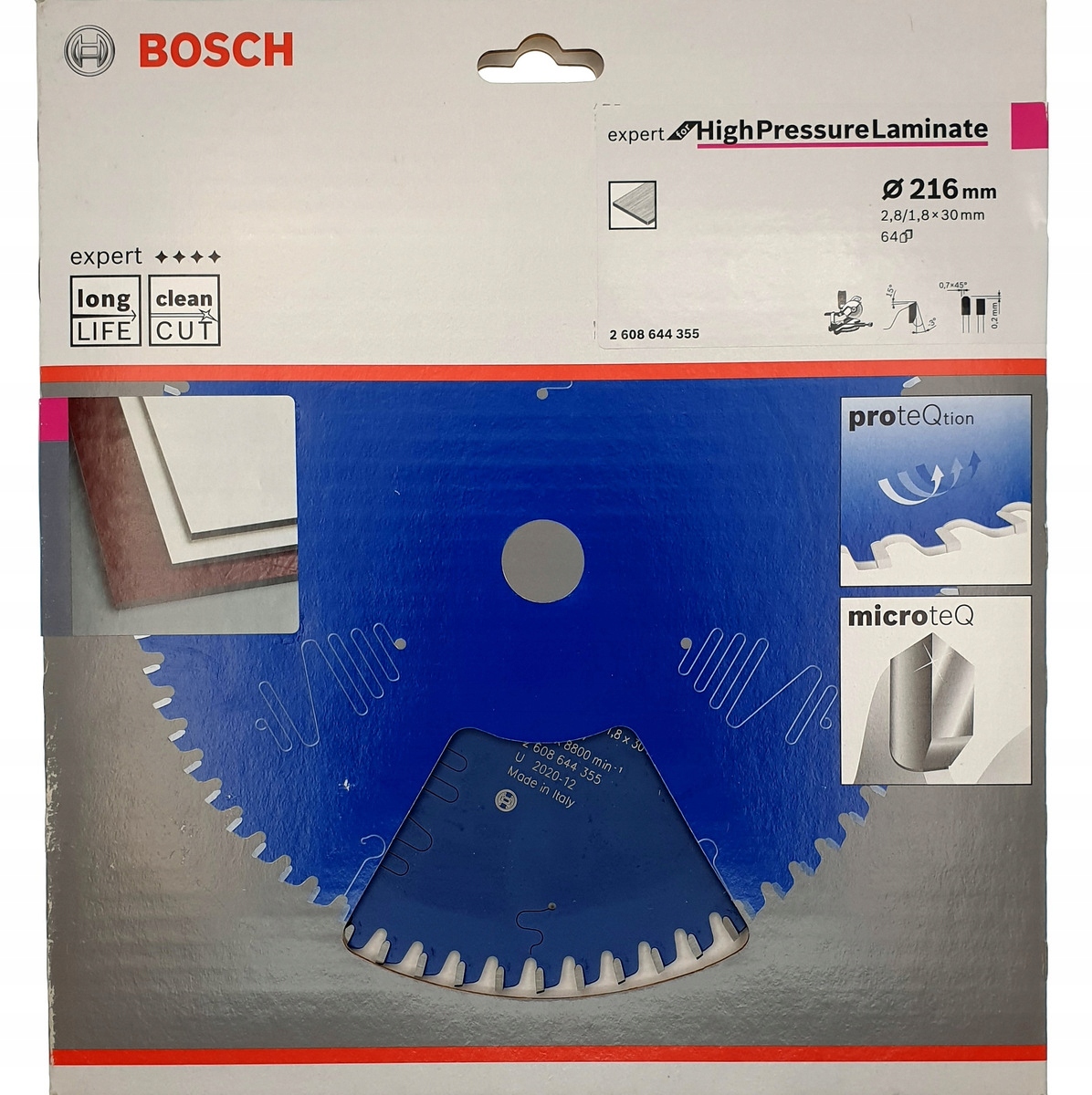 Tarcza tnąca Bosch TAR. PIL. EXPERT 216X30X2.8/1.8X64T – Doskonałe narzędzie do cięcia