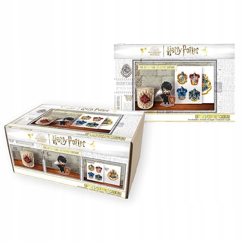 Zestaw Prezentowy: Świeczka + Grafika Akrylowa + Naklejki Harry Potter – Idealny upominek dla fanów magii