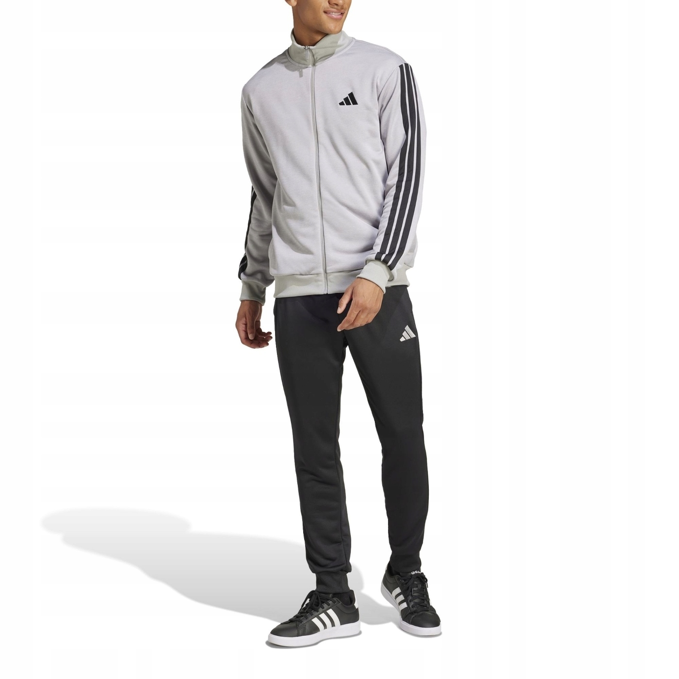 Dres męski adidas Sportswear Basic 3-Stripes French Terry Tracksuit JI8876 – Komfort i styl na co dzień
