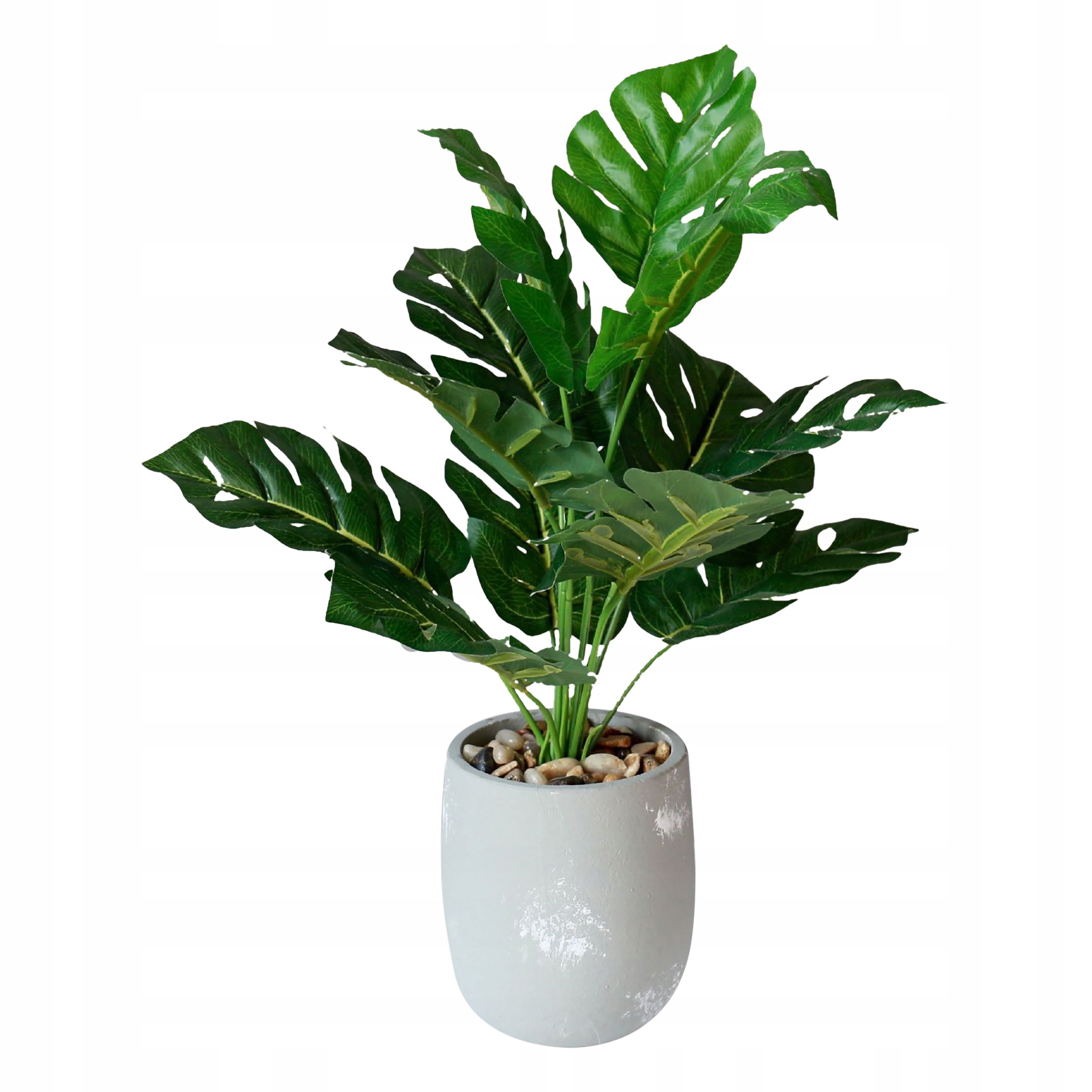 Sztuczna Roślina w Doniczce Realistyczna 33cm Monstera Deliciosa – Wprowadź tropikalny klimat do swojego wnętrza