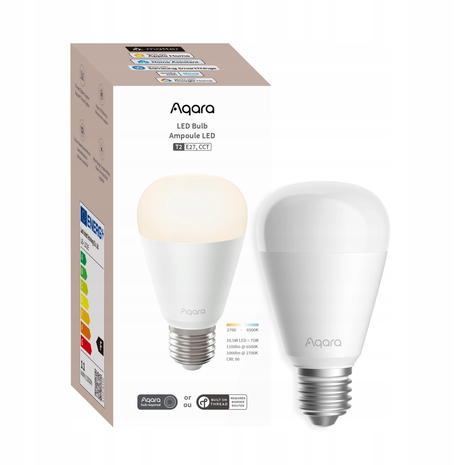Aqara LED Bulb T2 CCT E27 – Inteligentna żarówka dla nowoczesnego domu