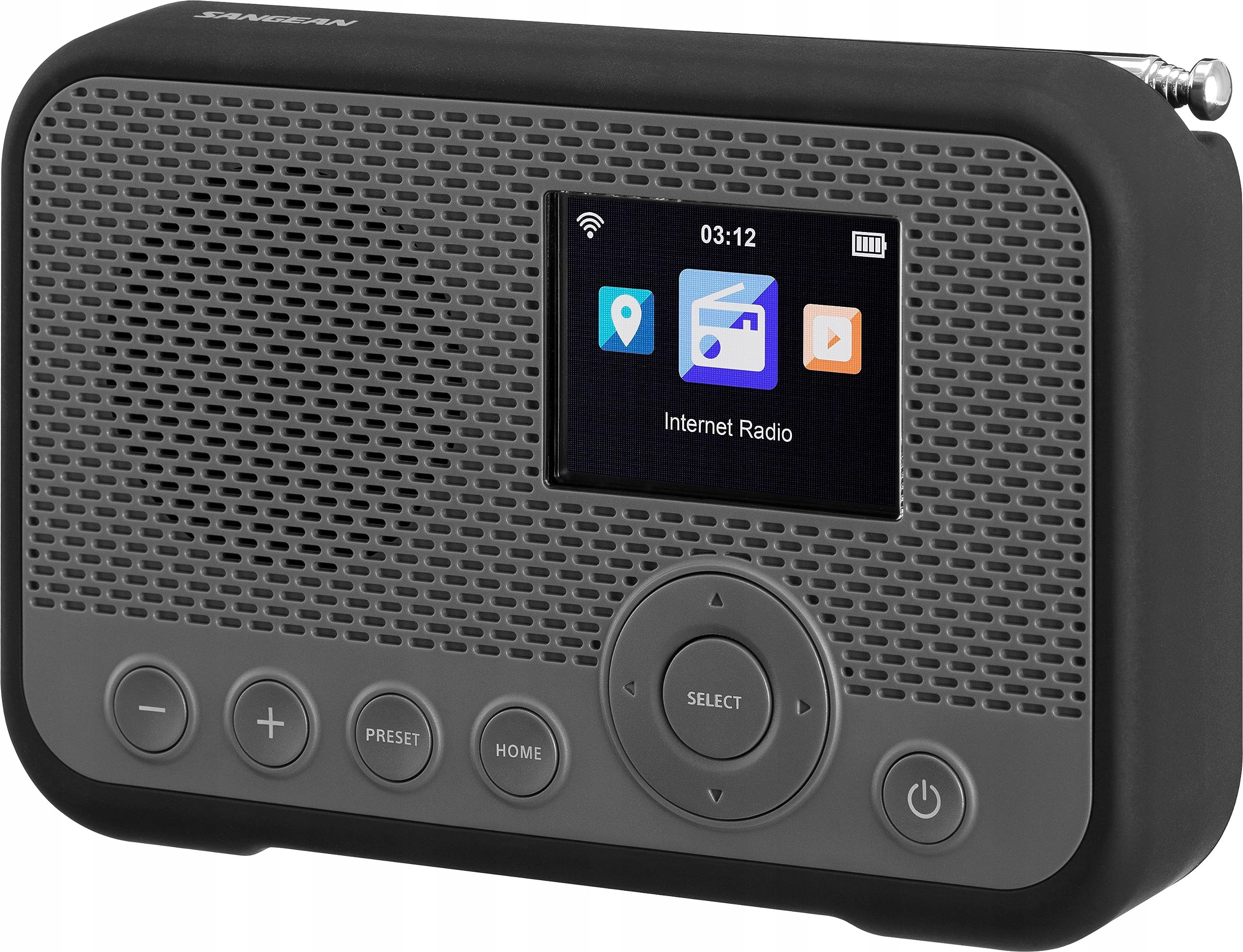 Sangean WFR-39 Ciemny Szary – Przenośne radio internetowe