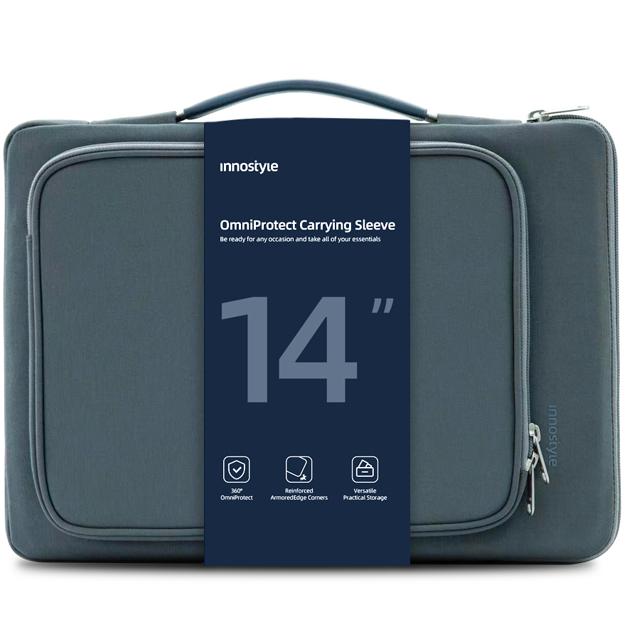 Innostyle INNOSTYLE TORBA NA LAPTOPA 14 WODOODPORNA ETUI CASE OMNIPROTECT SZARA – Elegancja i funkcjonalność w jednym