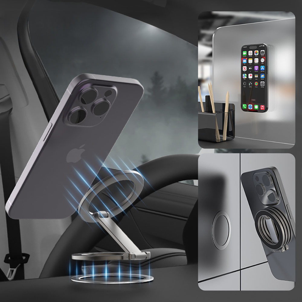 Wygodne trzymanie telefonu dzięki mocnemu magnesowi