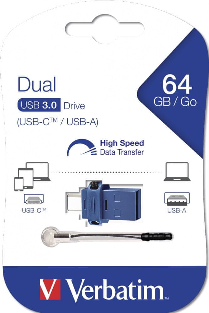 Verbatim Store ‘n’ Go Dual, 64 GB – Podwójna pamięć USB dla Twoich potrzeb