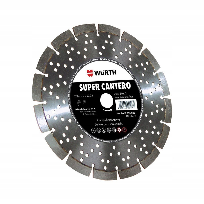 Tarcza diamentowa Super Cantero 230 mm – Niezawodne cięcie dla profesjonalistów