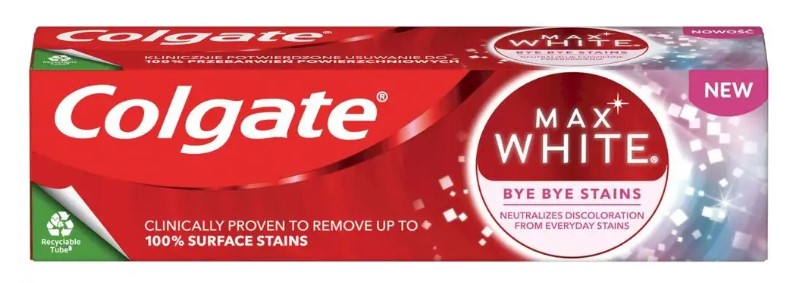 Colgate Max White Bye Bye Stains – Wybielająca pasta do zębów 75ml