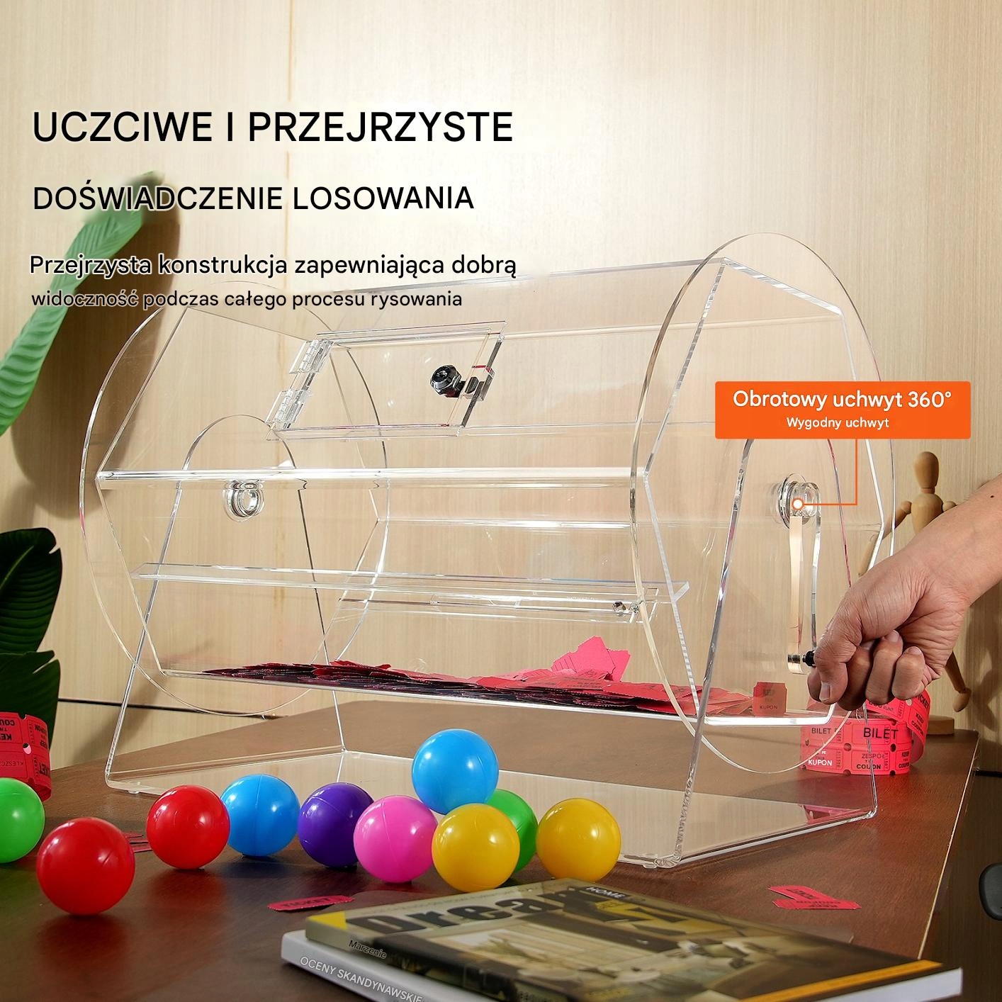 Przezroczysta konstrukcja – Pełna widoczność procesu losowania