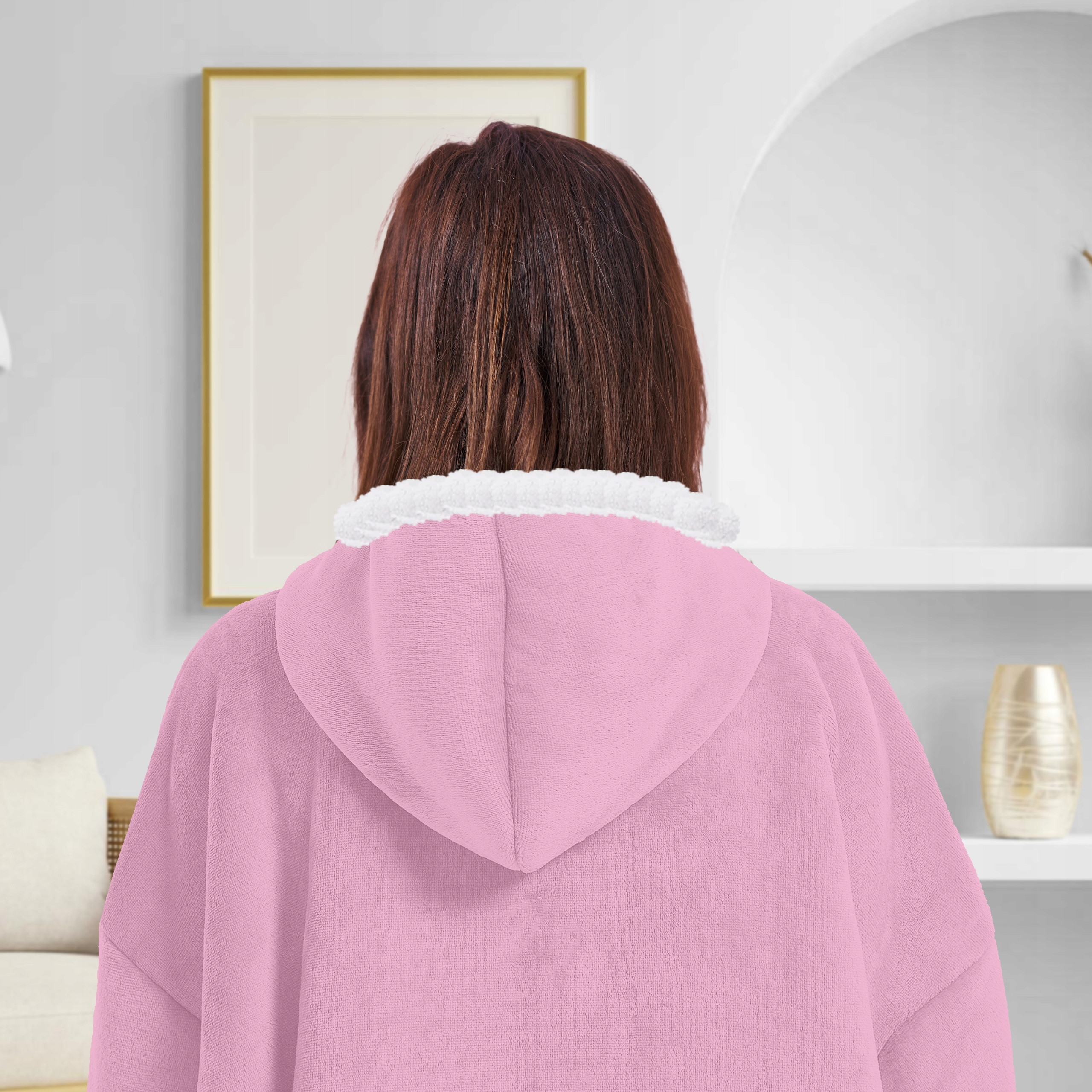 Bluzokoc Różowy Ponczo Bluza z Kapturem – Komfort i Styl w Jednym