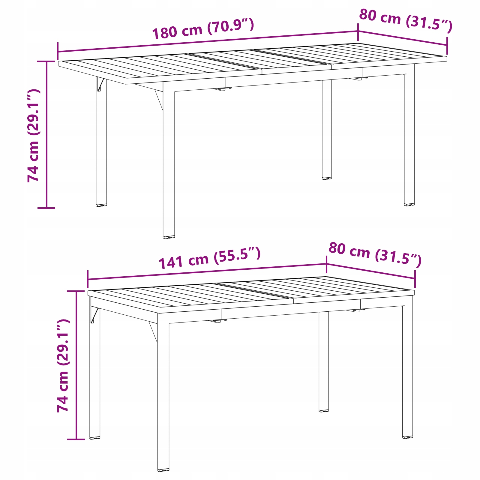 Wodoodporny wicker i stal malowana proszkowo