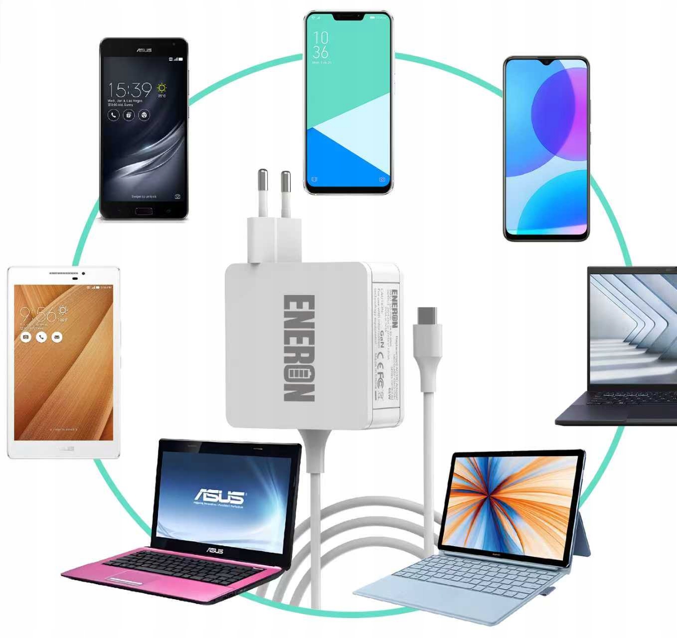 Wysoka moc ładowania dla laptopów
