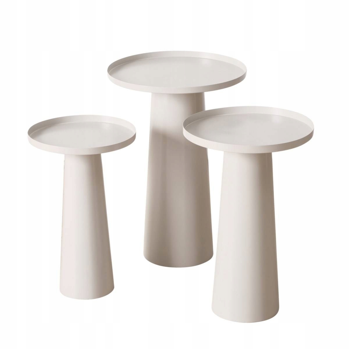 Stoliki kawowe Jacky – Elegancki zestaw okrągłych stolików do Twojego salonu