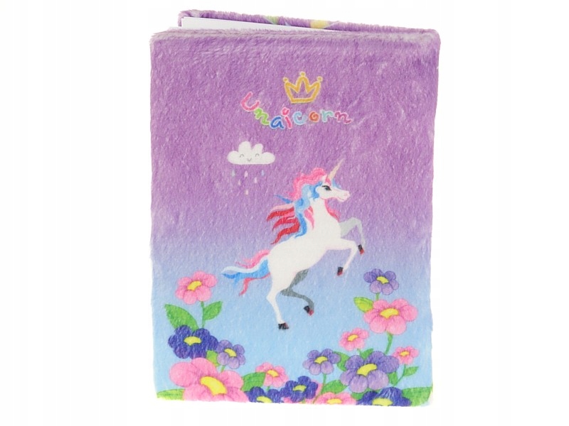 Urokliwa okładka z motywem jednorożca